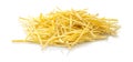 raw pasta noodles on white isolated background Royalty Free Stock Photo