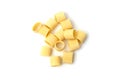 Raw paccheri pasta isolated Royalty Free Stock Photo
