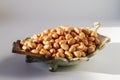 Raw peanut kernel on a white background Royalty Free Stock Photo