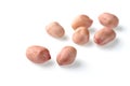 Raw peanut kernel on white Royalty Free Stock Photo