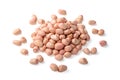 Raw peanut kernel on white Royalty Free Stock Photo