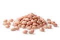Raw peanut kernel on white Royalty Free Stock Photo
