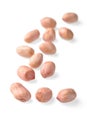 Raw peanut kernel on white Royalty Free Stock Photo