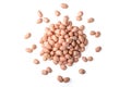 Raw peanut kernel on white Royalty Free Stock Photo