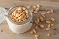 Raw peanuts in glass jar Royalty Free Stock Photo