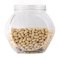 Raw peanuts in glass tare Royalty Free Stock Photo