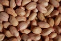 Raw peanuts background. many peanuts in Inner skins. Royalty Free Stock Photo
