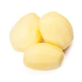 Raw peeled potatoes Royalty Free Stock Photo