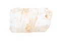 raw Petalite (castorite) crystal isolated on white