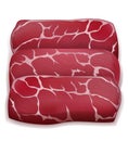 raw piece of meat cut into steaks vector illustration Royalty Free Stock Photo