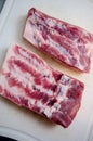 Raw pork belly closeup Royalty Free Stock Photo