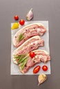 Raw pork belly with rind, peritoneum meat Royalty Free Stock Photo