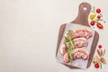 Raw pork belly with rind, peritoneum meat Royalty Free Stock Photo