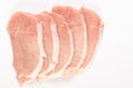 Raw Pork Chop Isolated Above White Background Royalty Free Stock Photo