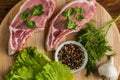 Raw pork ham Royalty Free Stock Photo