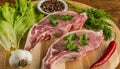 Raw pork ham Royalty Free Stock Photo