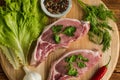 Raw pork ham Royalty Free Stock Photo