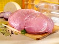 Raw pork ham meat Royalty Free Stock Photo