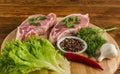 Raw pork ham Royalty Free Stock Photo