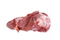 Raw pork ham. White isolate Royalty Free Stock Photo