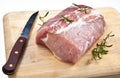 Raw pork loin Royalty Free Stock Photo