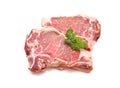 Raw pork loin chop Royalty Free Stock Photo