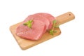 Raw pork loin chops Royalty Free Stock Photo