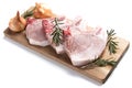 Raw pork loin chops Royalty Free Stock Photo