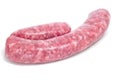 Raw pork meat sausage