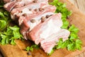 Raw pork ribs Royalty Free Stock Photo