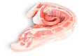 Raw Pork Ribs In The Expanded Roll Royalty Free Stock Photo