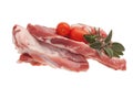 Raw pork ribs - raw meat Royalty Free Stock Photo