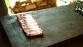 Raw pork ribs - raw meat. Fresh, isolated. Royalty Free Stock Photo