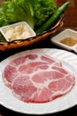 Raw pork sliced Royalty Free Stock Photo
