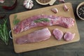 Raw pork tenderloin