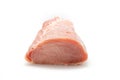 Raw pork tenderloin on white background. Royalty Free Stock Photo