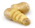 Raw Potato and Sliced Potato Royalty Free Stock Photo