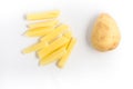 Raw Potato sliced strips Royalty Free Stock Photo