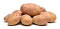 Raw potatoes close up, group of objects are isolated on a white background Royalty Free Stock Photo