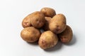 Raw potatoes isolated on a white background. A popular vegetable. An essential product for cooking Royalty Free Stock Photo