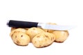 Raw potatos five Royalty Free Stock Photo