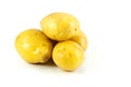 Raw potatos isolated on white background Royalty Free Stock Photo