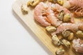 Raw prawns ready for cooking Royalty Free Stock Photo