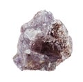 raw purple alexandrite in electric light cutout