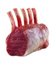 Raw rack lamb isolated Royalty Free Stock Photo