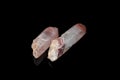 red hematoid quartz on black background Royalty Free Stock Photo