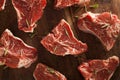 Raw Red Lamb Chops Royalty Free Stock Photo