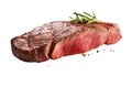 raw red meat steak. transparent PNG file. seasoned. Royalty Free Stock Photo