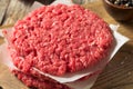 Raw Red Organic Hamuburger Pattys Royalty Free Stock Photo