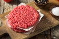 Raw Red Organic Hamuburger Pattys Royalty Free Stock Photo